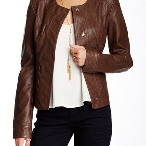 Kut from the Kloth, Snap Front Faux Leather Jacket
